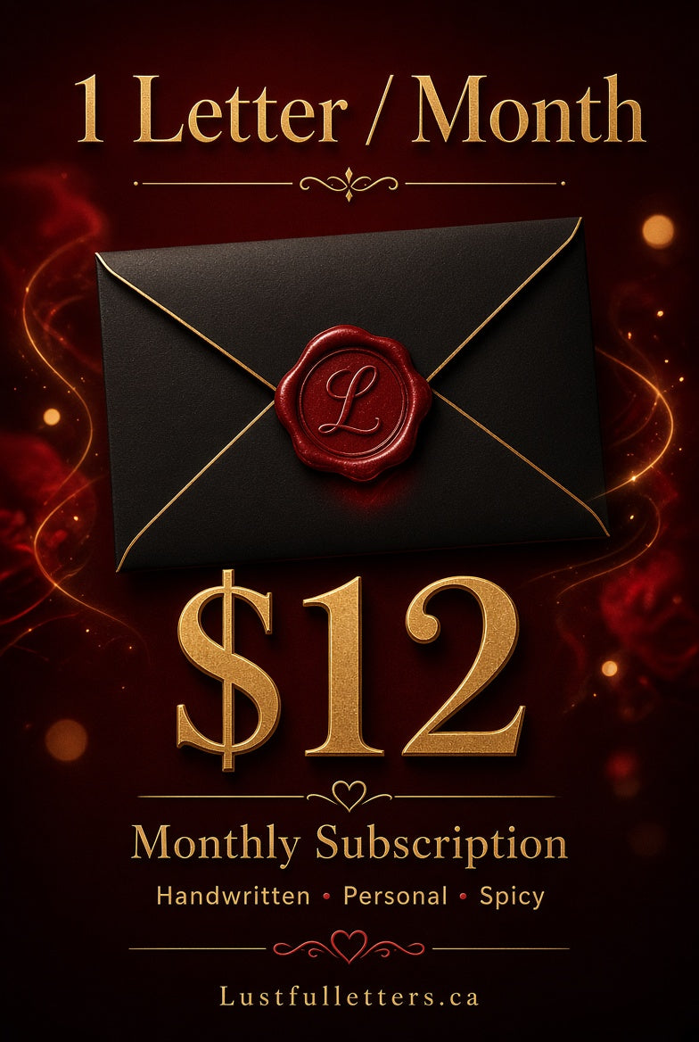 1 Letter per Month - $12 Monthly Subscription